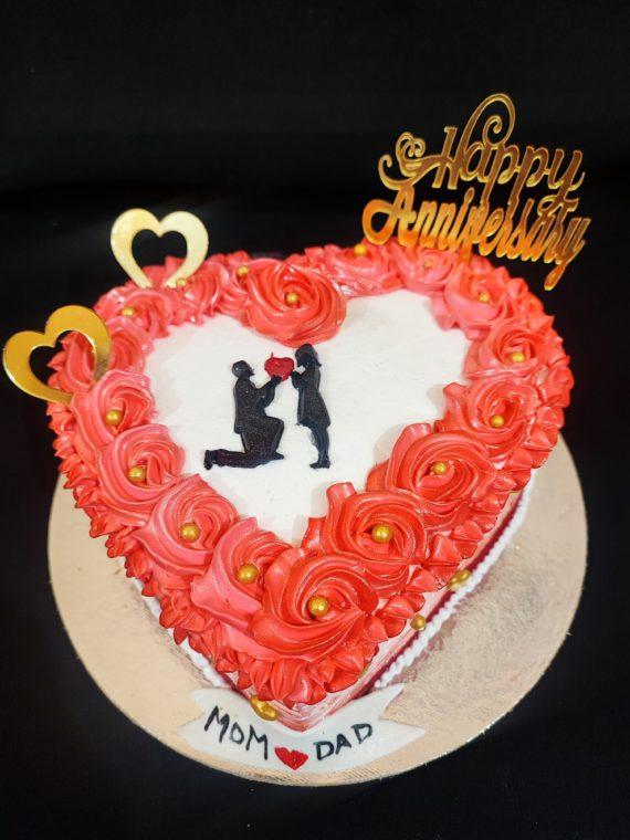 Anniversary Special Heart Shape Cake Designs, Images, Price Near Me