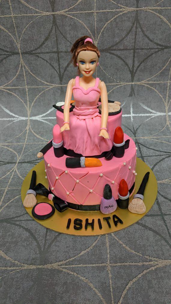Doll Makeup Theme Cake Designs, Images, Price Near Me