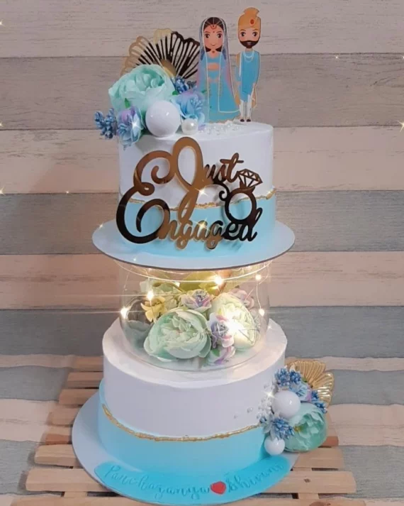 Elegant Engagement Cake Designs, Images, Price Near Me
