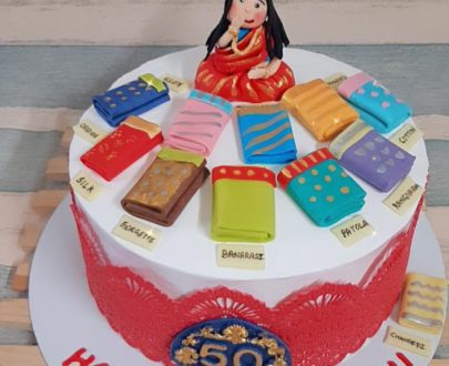 Beautiful Saree Theme Cake Designs, Images, Price Near Me
