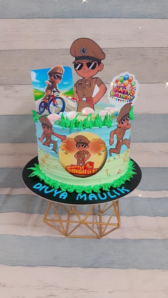 Little Singham Theme Cake Designs, Images, Price Near Me
