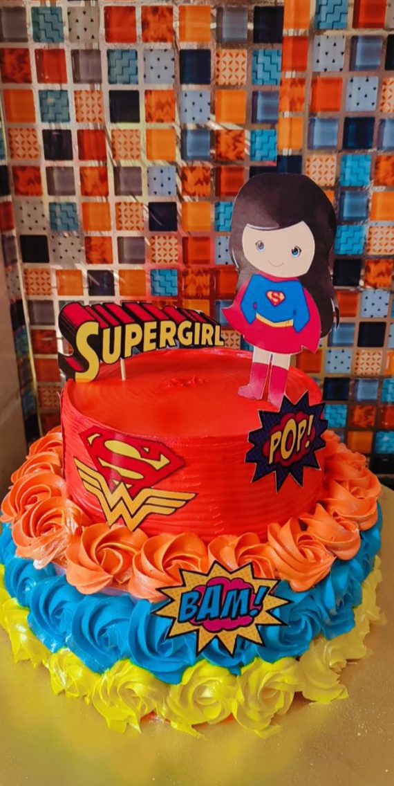 Supergirl Theme Cake Designs, Images, Price Near Me